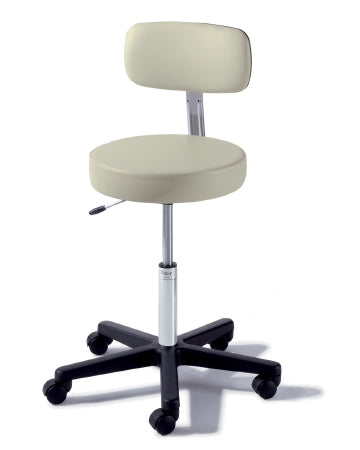 Midmark Air Lift Stool Ritter® 273 Value Series Backrest Air Lift, Pneumatic Height Adjustment, Single Lever 5 Casters Mineral