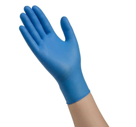 Cardinal Exam Glove ESTEEM™ Tru-Blu™ Stretchy Nitrile X-Small NonSterile Nitrile Standard Cuff Length Micro-Textured Blue Chemo Tested - M-1092135-3079 - Case of 1500