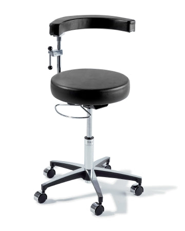 Midmark Air Lift Surgeon Stool Ritter® 279 Classic Series Backrest Air Lift, Pneumatic Height Adjustment, Hand Controlled, 8 Inch Hand Ring 5 Casters Healing Waters - M-1092336-3380 - Each