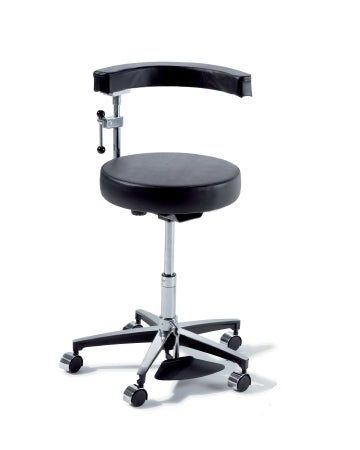 Midmark Air Lift Surgeon Stool Ritter® 278 Classic Series Backrest Air Lift, Pneumatic Height Adjustment, Foot Controlled 5 Casters Robust Brown - M-1092388-2225 - Each