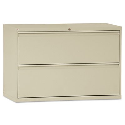 Alera® Two-Drawer Lateral File Cabinet, 42w x 18d x 28h, Putty