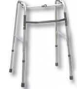 Fabrication Enterprises Folding Walker Adjustable Height Aluminum Frame 350 lbs. Weight Capacity 32 to 39 Inch Height