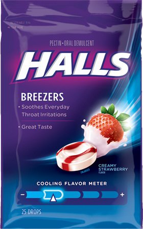 DOT Foods - Kraft Foods Inc Cold and Cough Relief Halls® 7 mg Strength Lozenge 25 per Bag