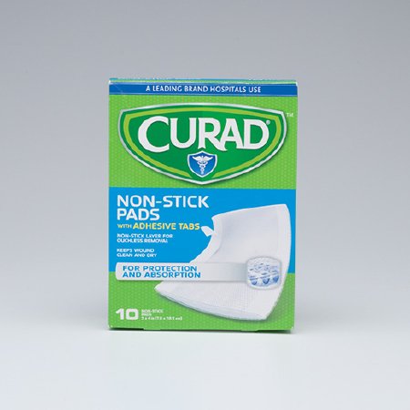 Medline Adhesive Strip Curad® 3 X 4 Inch Cotton / Polyester Rectangle White Sterile