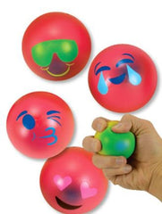 Medibadge Kids Love Stickers® 12 per Unit Emoji Squeeze Balls Toy Chest 2.5 Inch