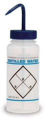 Market Lab Inc Safety Wash Bottle Distilled Water Label