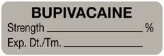 United Ad Label Drug Label UAL™ Anesthesia Label Bupivacaine Strength_% Exp Dt Tm Gray 1/2 X 1-1/2 Inch - M-1094441-2095 - Roll of 1