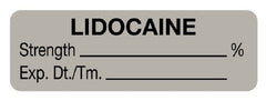 United Ad Label Drug Label UAL™ Anesthesia Label Lidocaine Strength_% Exp dt Tm_ Gray 1/2 X 1-1/2 Inch - M-1094444-4667 - Roll of 1