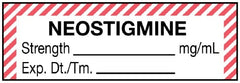 United Ad Label Drug Label UAL™ Anesthesia Label Neostigmine Strength_mg/mL Exp Dt Tm_ Red / White 1/2 X 1-1/2 Inch - M-1094449-2688 - Roll of 1