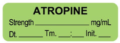 United Ad Label Drug Label UAL™ Anesthesia Label Atropine Strength_mg/mL Dt tm Int Green 1/2 X 1-1/2 Inch - M-1094461-4041 - Roll of 1
