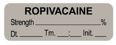 United Ad Label Drug Label UAL™ Anesthesia Label Ropivaxaine Strength_% Dt Tm Int_ Gray 1/2 X 1-1/2 Inch - M-1094463-3091 - Roll of 1