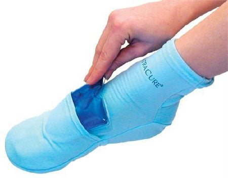 Pedifix Cold Therapy Socks NatraCure® Ankle High Large Blue Closed Toe