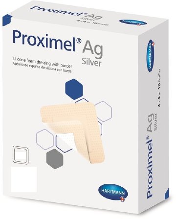 Hartmann Silver Silicone Foam Dressing Proximel® Ag 6 X 6 Inch Square Sterile