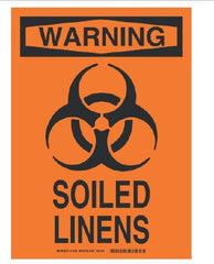 Fisher Scientific Door Sign Caution Brady™ Warning Soiled Linens - M-1094675-1852 - Each