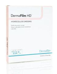 DermaRite Industries Hydrocolloid Dressing DermaFilm® 2 X 4 Inch Rectangle Sterile