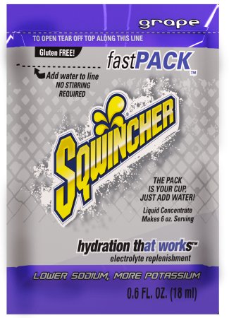 Kent Precision Foods Electrolyte Replenishment Drink Mix Sqwincher® Fast Pack® Grape Flavor 6 oz.