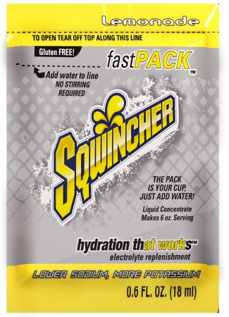 Kent Precision Foods Electrolyte Replenishment Drink Mix Sqwincher® Fast Pack® Lemonade Flavor 6 oz.