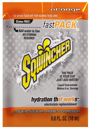 Kent Precision Foods Electrolyte Replenishment Drink Mix Sqwincher® Fast Pack® Orange Flavor 6 oz.