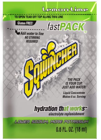 Kent Precision Foods Electrolyte Replenishment Drink Mix Sqwincher® Fast Pack® Lemon-Lime Flavor 6 oz.
