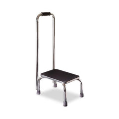 Mabis Healthcare Step Stool with Handrail Mabis DMI 1-Step Chrome Plated Steel 5-1/4 Inch Step Height - M-1095371-3334 - Each