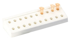 Globe Scientific Microcentrifuge Microcentrifuge Tube Rack Globe® Scientific 20 Place 1.5 to 2.0 mL Tube Size White 1-2/5 X 2-3/4 X 8-1/4 Inch