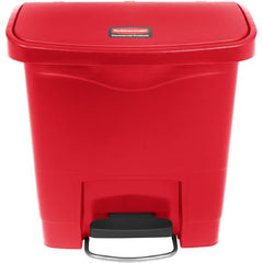 RJ Schinner Co Trash Can Rubbermaid® Streamline™ 4 gal. Rectangular Red Plastic Step On - M-1095573-4006 - Each