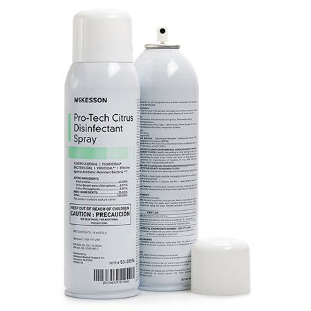 McKesson Pro-Tech Surface Disinfectant Cleaner Alcohol Based Liquid 16 oz. Can Citrus Scent NonSterile - M-1099449-3012 - Case of 12