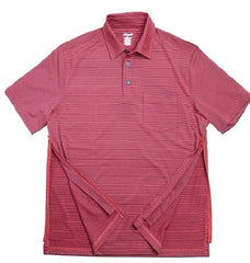 Narrative Apparel Polo Shirt Authored®Perfected Polo 2X-Large Navy / Tomato Red Stripe 1 Pocket Short Sleeve Male
