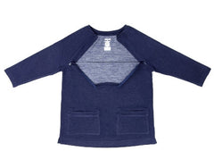 Narrative Apparel Knit Top Authored®The Irreplaceable Top 2X-Large Bright Navy 2 Pockets 3/4 Raglan Sleeve Female