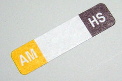 Select Series 7+ Time Bar Label - AM & HS - Roll Of 500