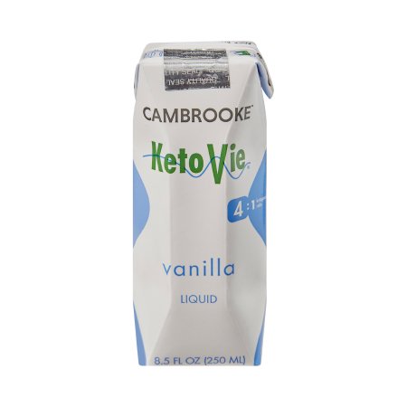 Cambrooke Therapeutics Ketogenic Oral Supplement KetoVie® 4:1 Vanilla Flavor 8.5 oz. Carton Ready to Use