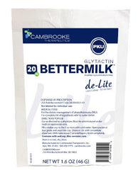 Cambrooke Therapeutics PKU Oral Supplement Glytactin BetterMilk Lite Milk Flavor 1.6 oz. Individual Packet Powder