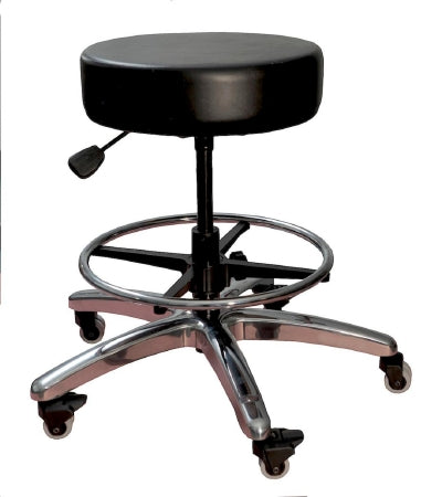 Brandt Industries STOOL, EXAM PNEUMATIC HEIGHT ADJ 5CASTERS BLK 16" 400LB CAP