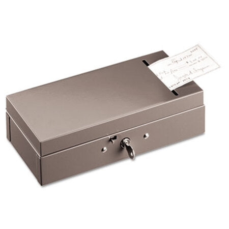 SteelMaster® Steel Bond Box with Check Slot, Disc Lock, Gray