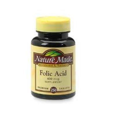 Pharmavite Mineral Supplement Nature Made® Folic Acid 1 mg Strength Tablet 250 per Bottle