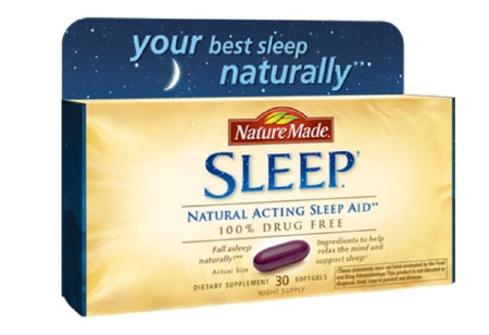 Pharmavite Natural Sleep Aid Nature Made® 30 per Bottle Softgel 2.5 mg Strength