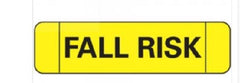Precision Dynamics Pre-Printed Label Ident-Alert™ Advisory Label Yellow Paper Fall Risk Black Alert Label 3/8 X 1-1/2 Inch - M-1101241-3537 - Roll of 1