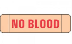 Precision Dynamics Pre-Printed Label PDC® Laboratory Use Pink Paper No Blood Red Lab / Specimen 3/8 X 1 X 1-1/2 Inch - M-1101242-1521 - Roll of 1