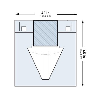 Obstetrics / Gynecology Drape McKesson Under Buttocks Drape 40 W X 45 L Inch Sterile