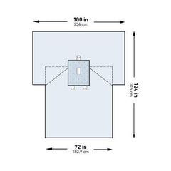 Abdominal Drape McKesson Pediatric Laparotomy Drape 100 W X 72 W X 124 L Inch Sterile