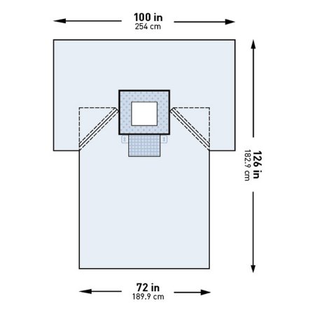 Surgical Drape McKesson Chest Drape 100 W X 72 W X 126 L Inch Sterile