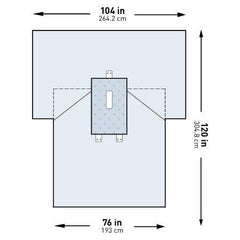 Abdominal Drape McKesson Laparotomy Drape 102 W X 76 W X 120 L Inch Sterile