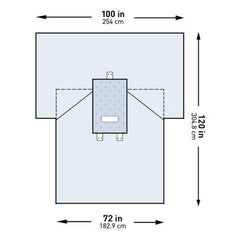 Abdominal Drape McKesson Transverse Laparotomy Drape 100 W X 72 W X 120 L Inch Sterile