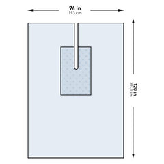 Orthopedic Drape McKesson U-Drape with Split 76 W X 120 L Inch Sterile