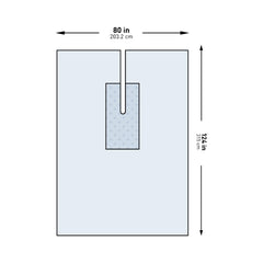 Orthopedic Drape McKesson U-Drape with Split 80 W X 124 L Inch Sterile