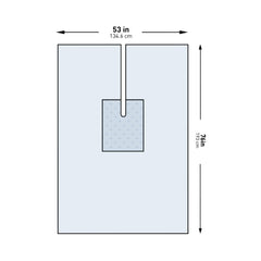 Orthopedic Drape McKesson U-Drape with Split 53 W X 76 L Inch Sterile