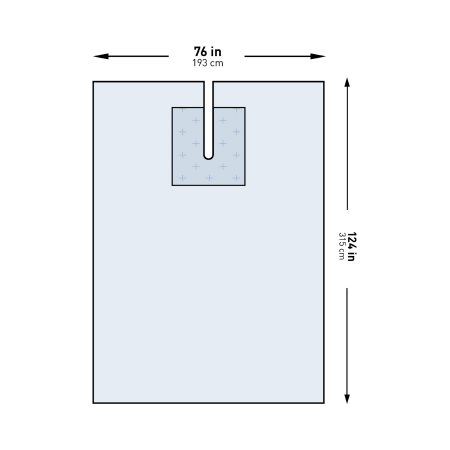 EENT Drape McKesson EENT Split Drape 76 W X 124 L Inch Sterile