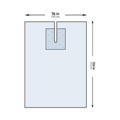 EENT Drape McKesson EENT Split Drape 76 W X 124 L Inch Sterile