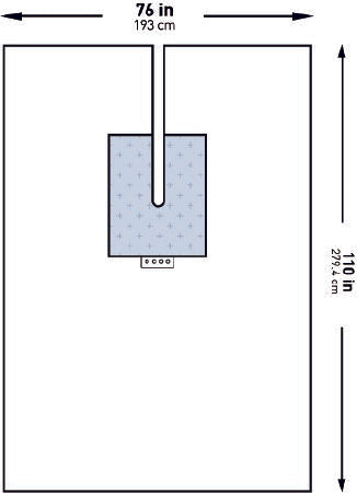 Orthopedic Drape McKesson U-Drape with Split 76 W X 110 L Inch Sterile