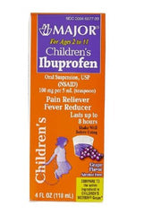 Major Pharmaceuticals Children's Pain Relief Major® 100 mg / 5 mL Strength Ibuprofen Oral Suspension 4 oz.